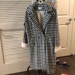 Black and White Car Coat